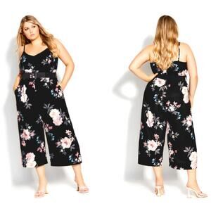 NWT City Chic Jumpsuit Precious FL S = 16 = 1x